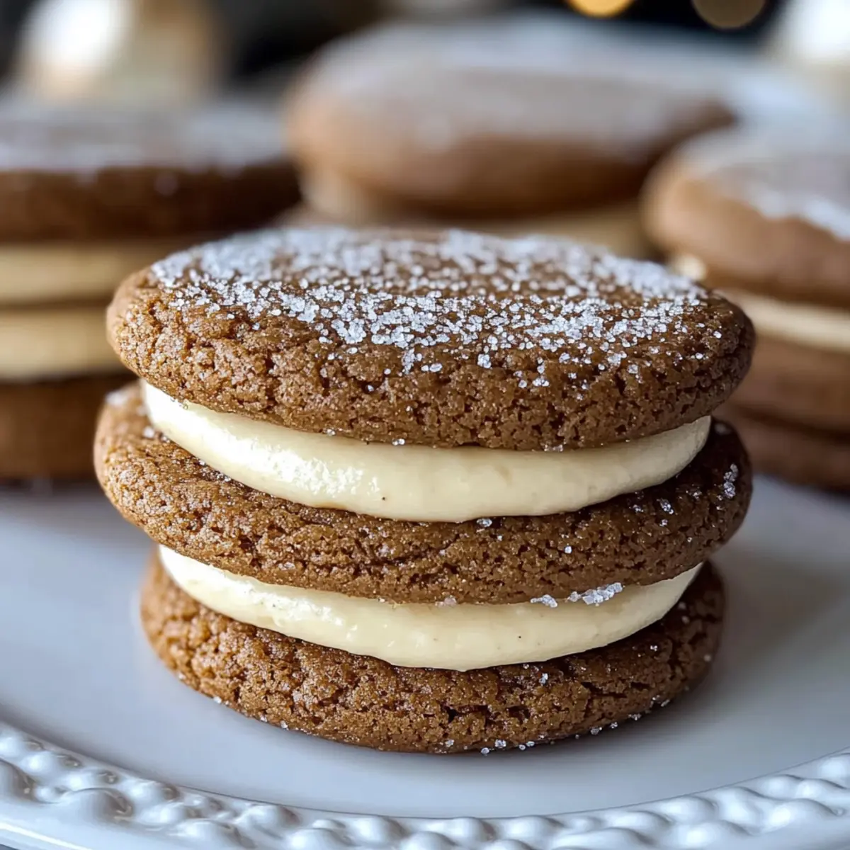 Ginger Molasses Cookies with Velvety Eggnog Buttercream