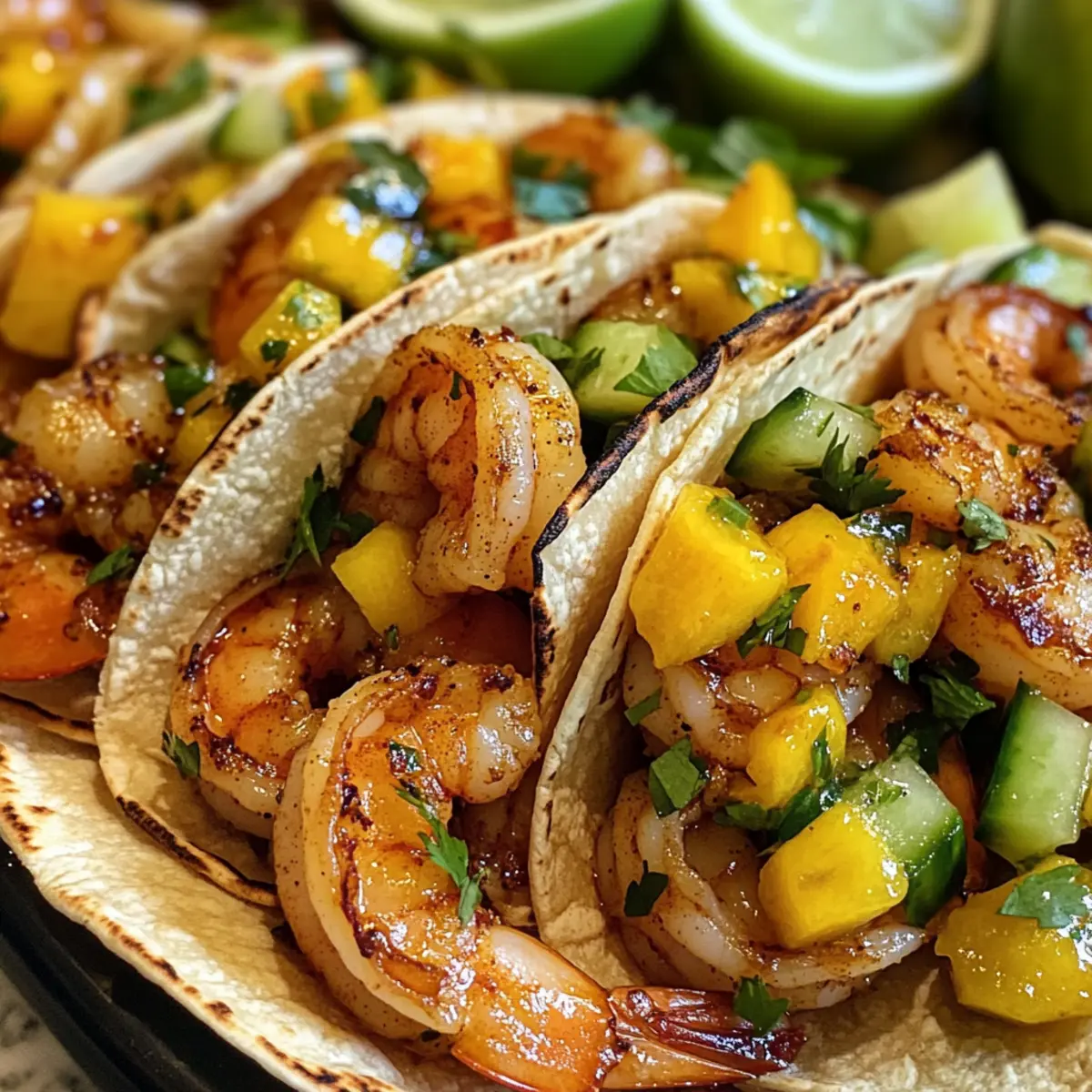 Honey Chipotle Shrimp Tacos with Mango Salsa Bliss