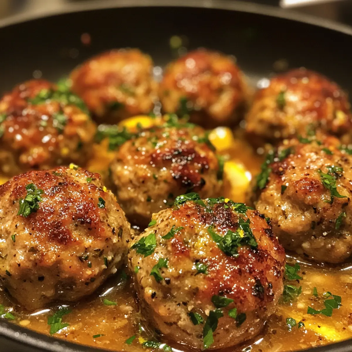 Irresistible Chicken Romano Meatballs with Zesty Lemon Sauce