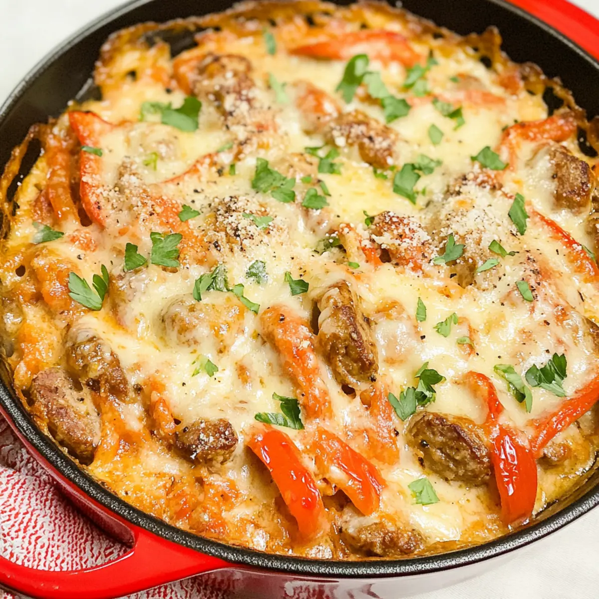 Keto Cheesy Sausage & Peppers: Comfort in Every Bite