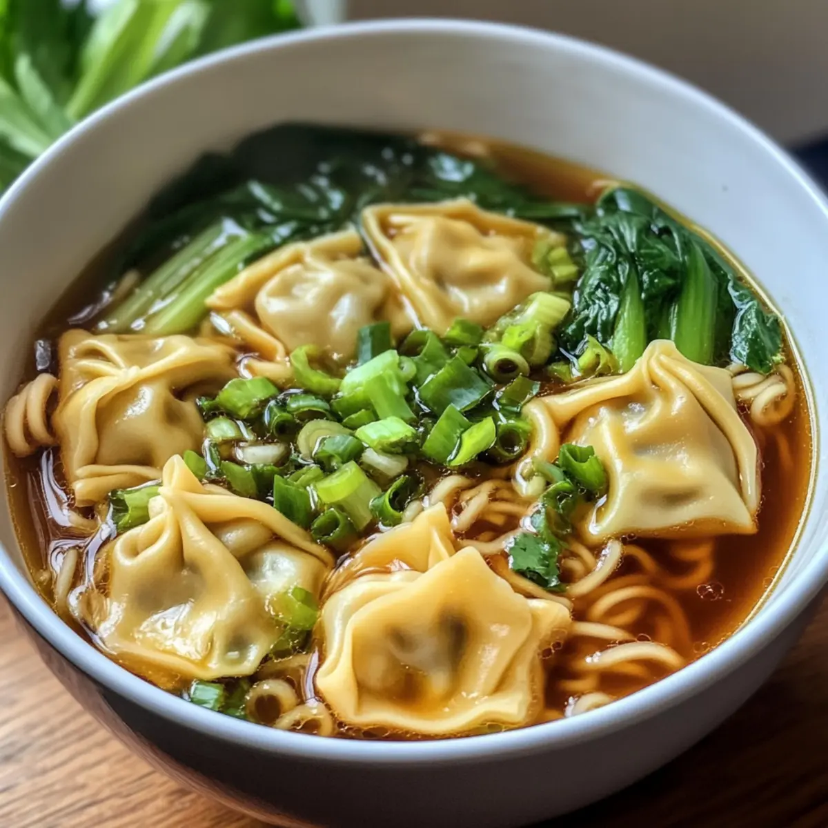 Hearty Vegan Wonton Noodle Soup for Cozy Nights