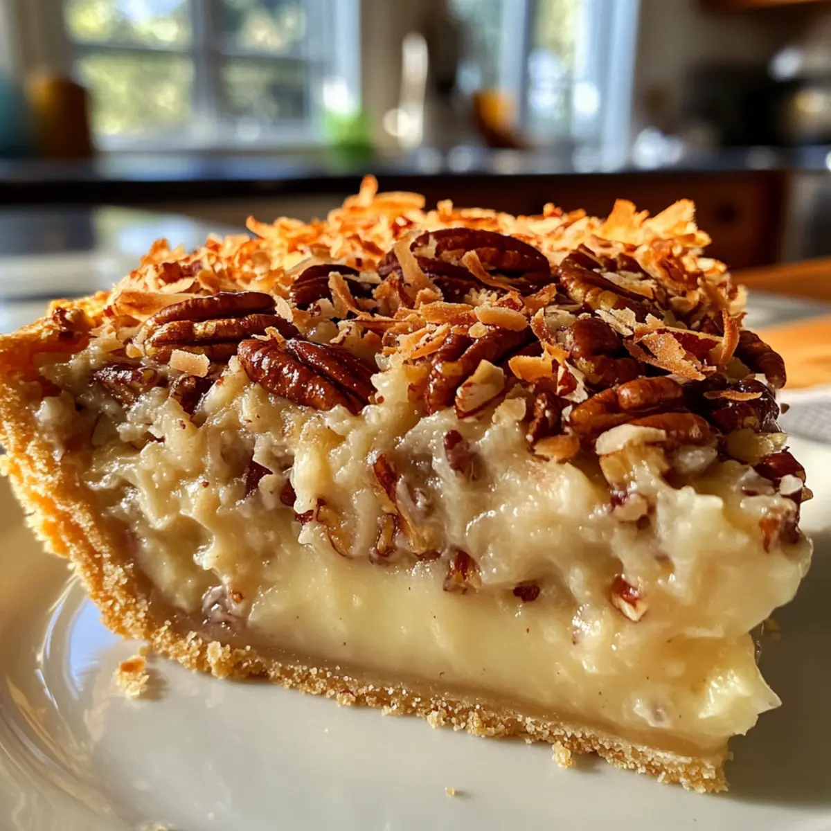 Cream of Coconut Pecan Pie