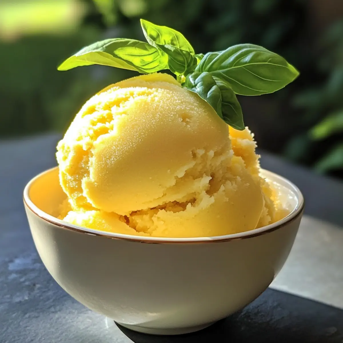 Lemon Basil Sorbet: A Refreshing Guilt-Free Summer Treat