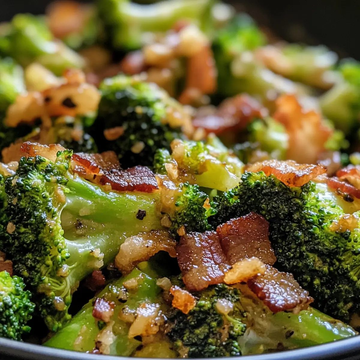 Broccoli With Garlic Sauce & Bacon