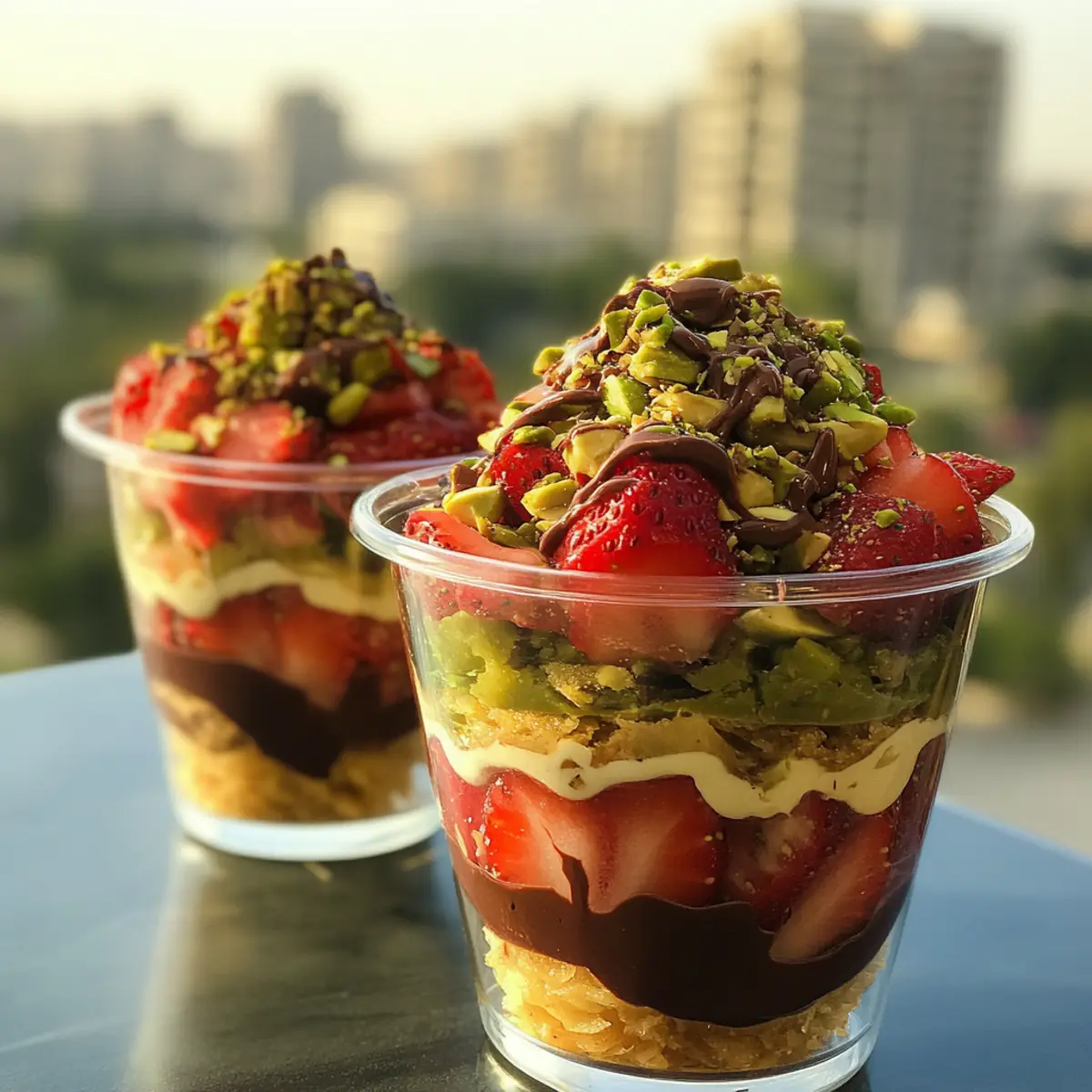 Viral Dubai Chocolate Strawberry Cup