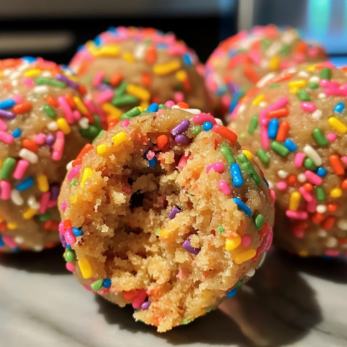 Decadent No Bake Cake Batter Protein Balls You’ll Love
