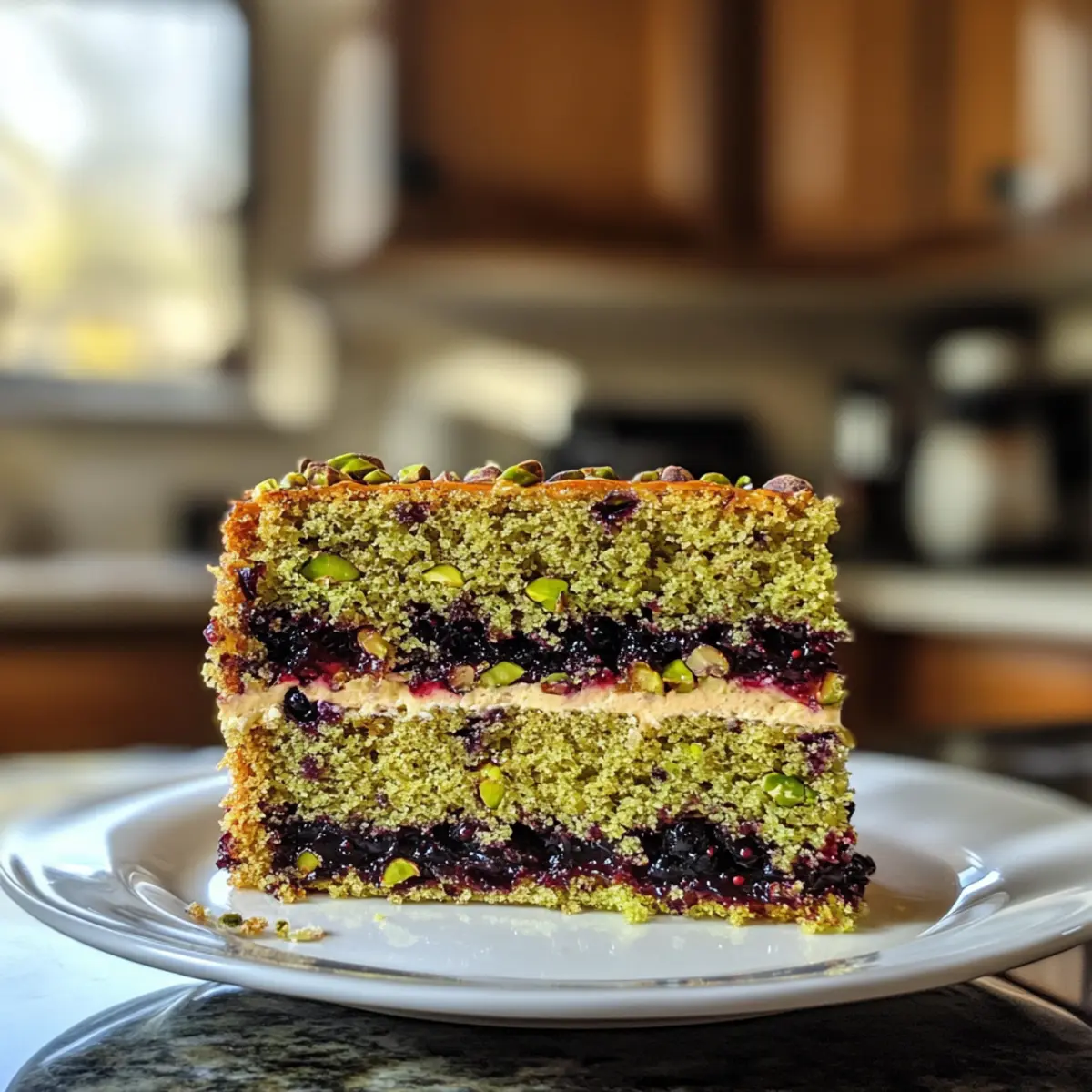 Pistachio and Blackberry Olive Oil Cake for Cozy Evenings