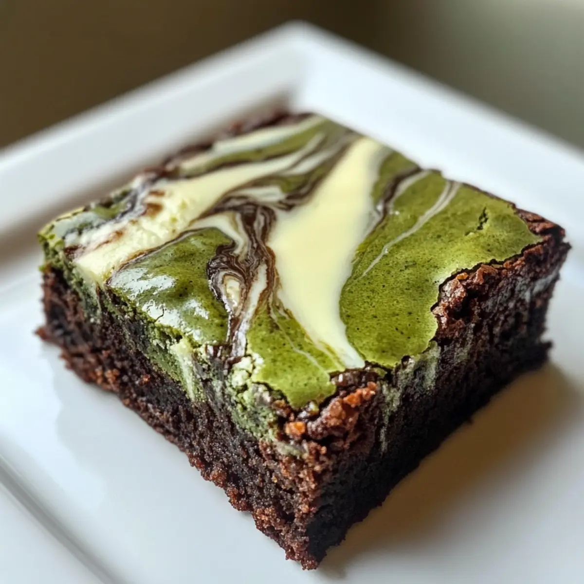 Matcha Brownies with White Chocolate Swirl: A Colorful Treat