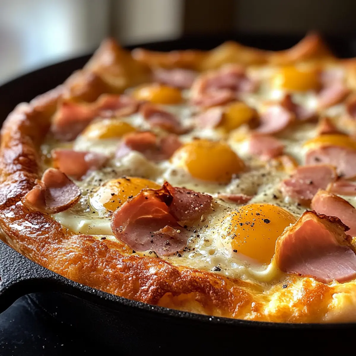 Ham and Cheese Dutch Baby