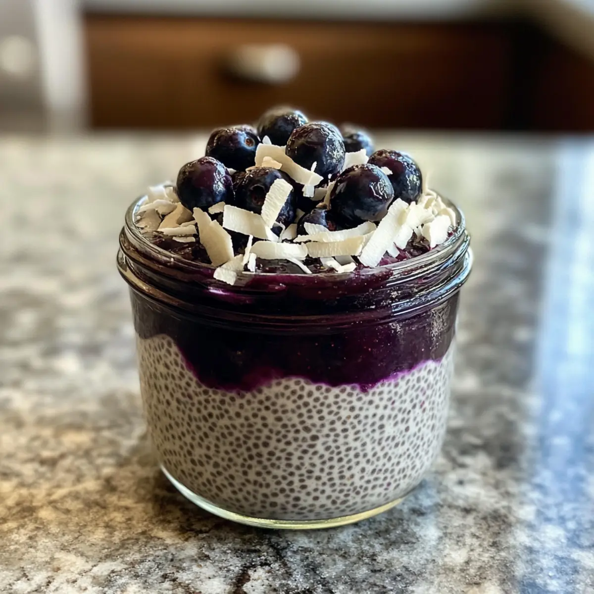 Blueberry Coconut Chia Seed Pudding