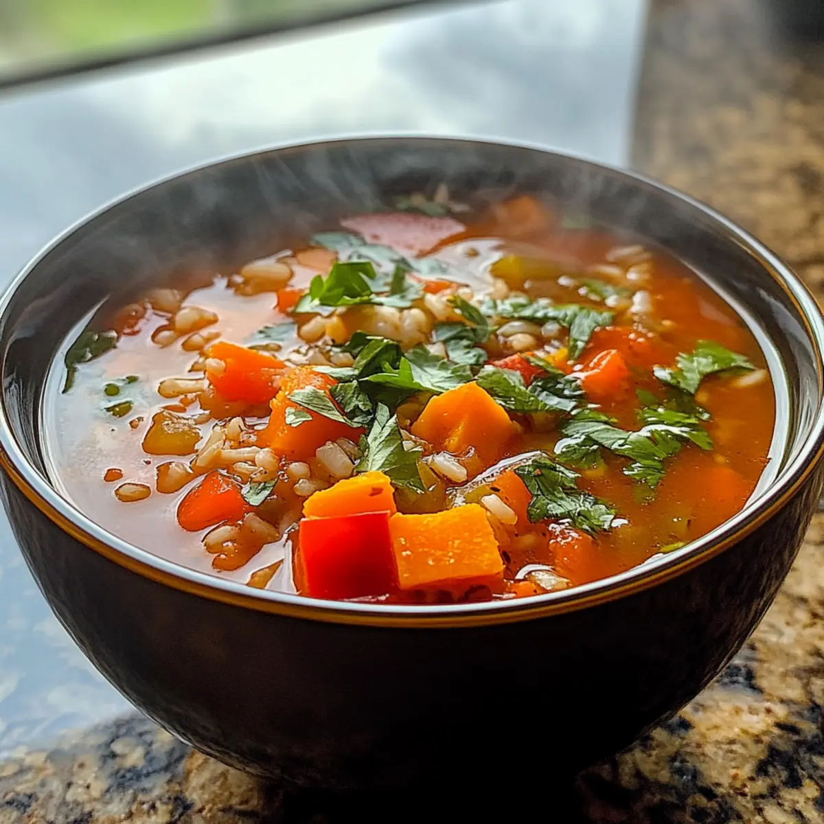 Hearty Vegetable Rice Soup