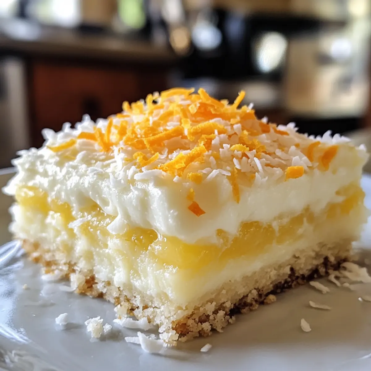 Zesty Orange Coconut Slice – A Refreshing Healthy Treat