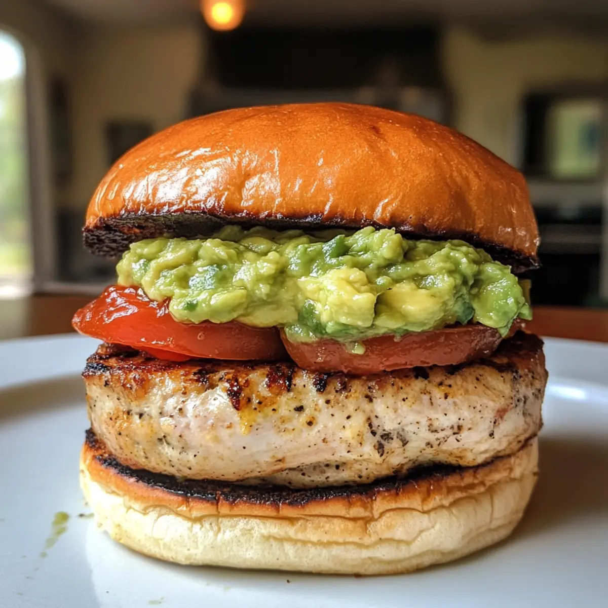 Stuffed Southwest Turkey Burgers with Pepper Jack & Guacamole Bliss