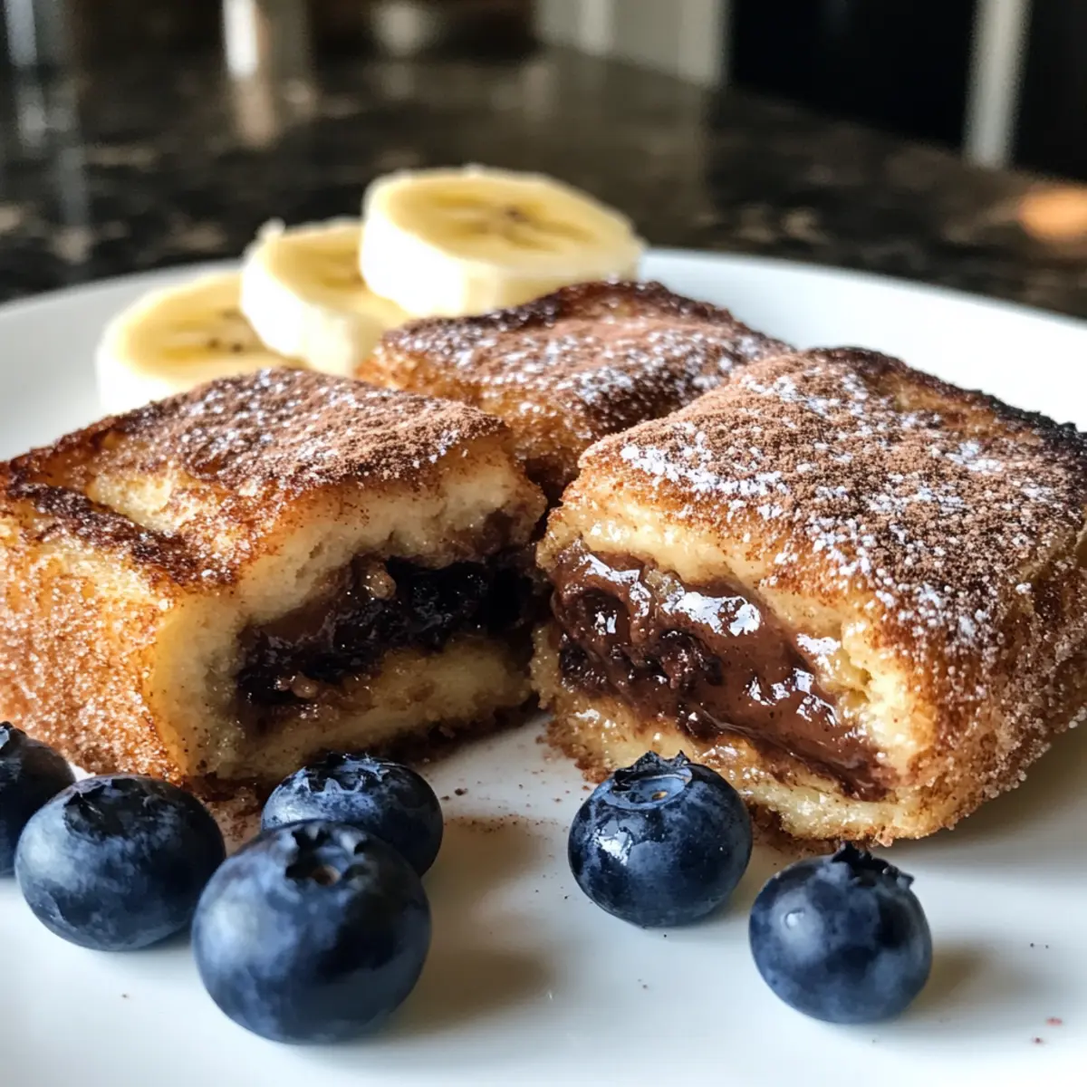 Nutella Stuffed French Toast Bites