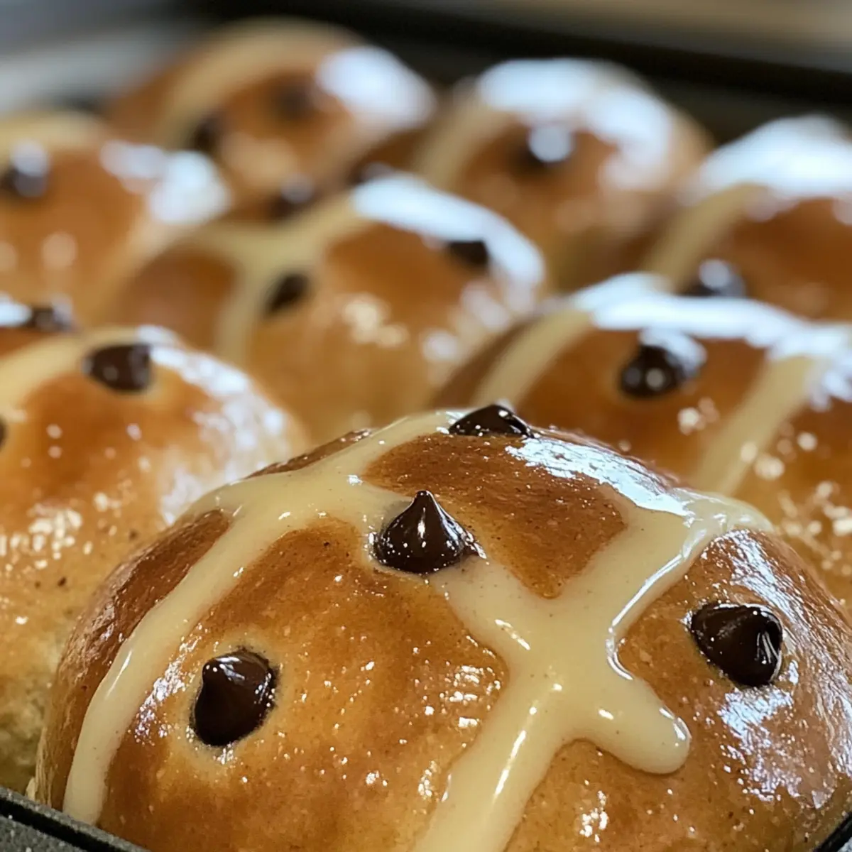 Dairy-Free Choc Chip Hot Cross Buns for Delicious Indulgence