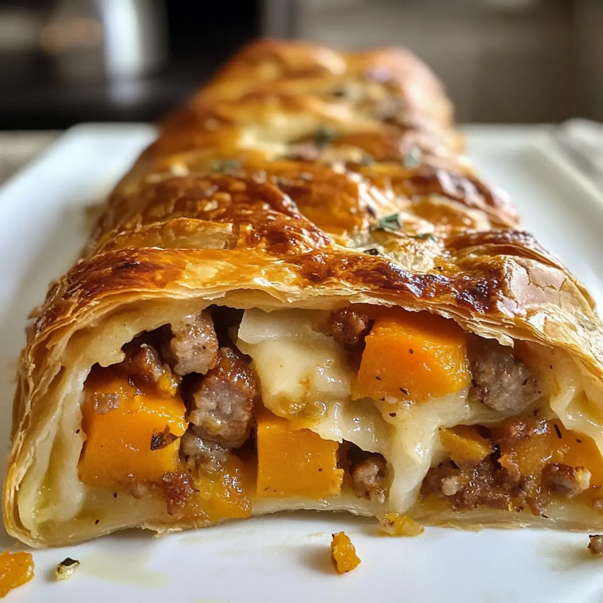 Savory Squash Sausage Strudel that Delights Every Bite