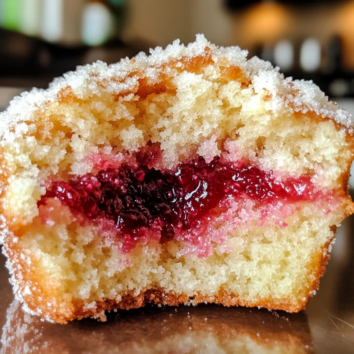 Raspberry Filled Donut Muffins