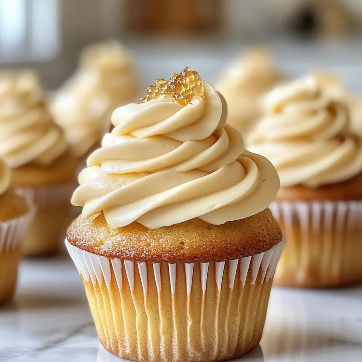 Soft and Fluffy Honey Cupcakes