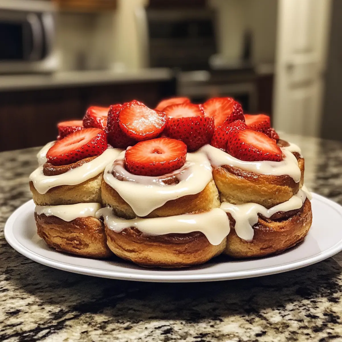 Fluffy Strawberry Cinnamon Rolls with Creamy Frosting Delight