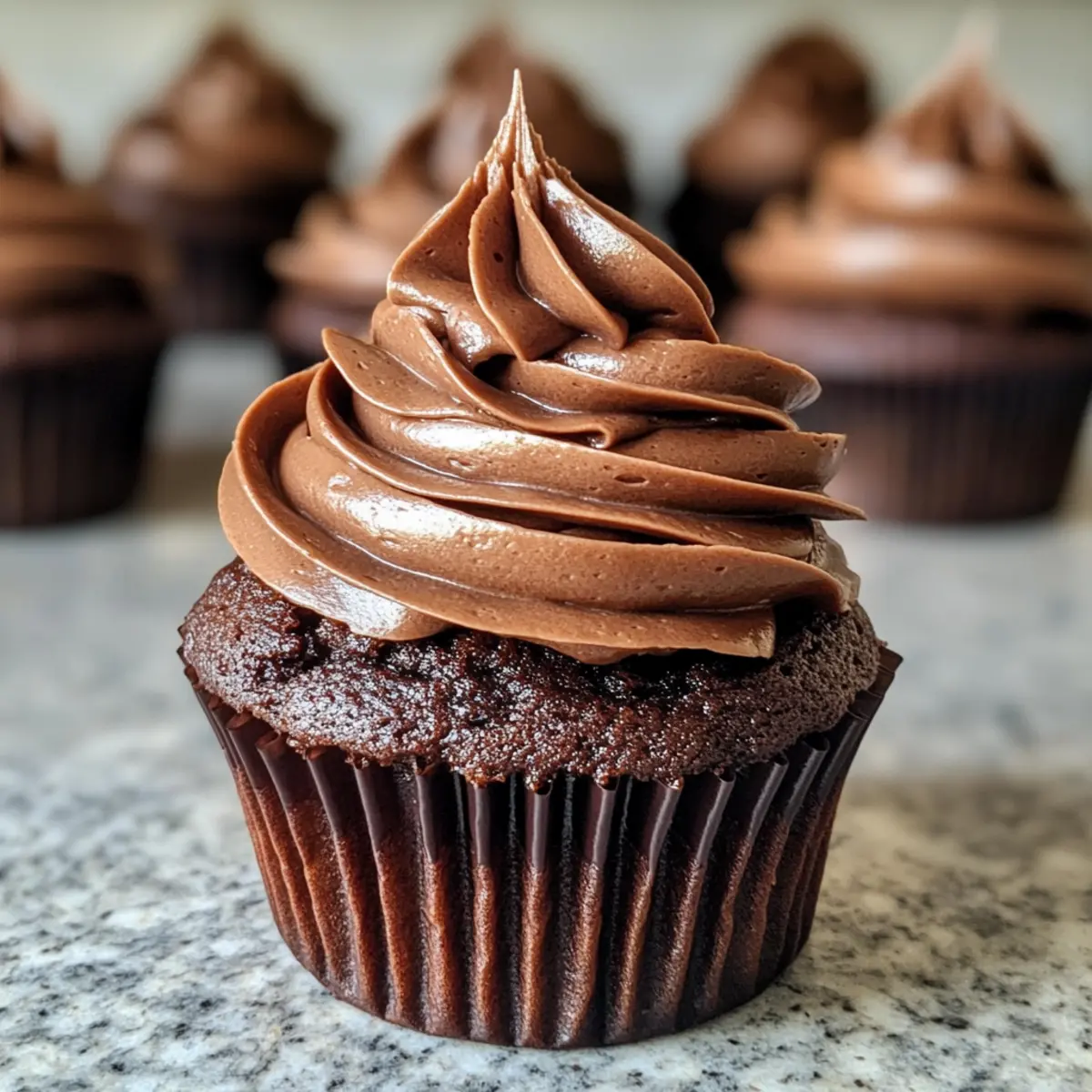 Fudgy Brownie Cupcakes with Irresistible Sour Cream Frosting